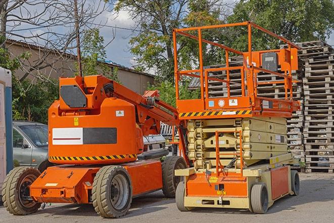 forklift operator moving heavy loads in a warehouse setting in Barrington, IL